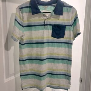 Cat & Jack striped polo shirt boys 16